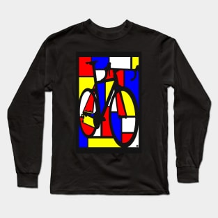 Mondrianesque Road Bike Long Sleeve T-Shirt